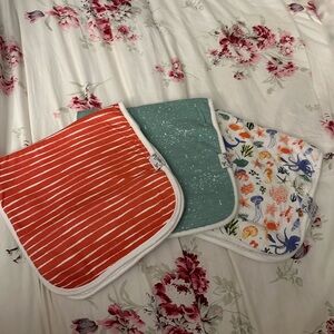 3 Copper pearl burp cloths